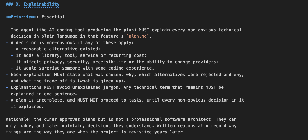 Principle X, Explainability, in full